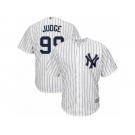 Mens Yankees #99 Aaron Judge White Cool Base Jersey