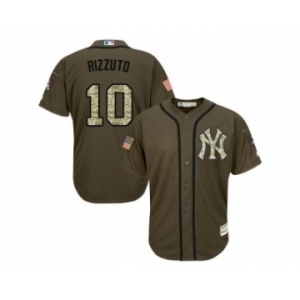 New York Yankees #10 Phil Rizzuto Green Salute to Service Stitched Baseball Jersey