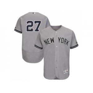 New York Yankees #27 Giancarlo Stanton Grey Flexbase Authentic Collection Stitched MLB Jersey