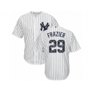 New York Yankees #29 Todd Frazier Authentic White Team Logo Fashion MLB Jersey