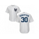 New York Yankees #30 David Robertson Replica White Home MLB Jersey