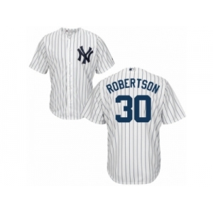 New York Yankees #30 David Robertson Replica White Home MLB Jersey