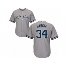 New York Yankees #34 Jamie Garcia Replica Grey Road MLB Jersey