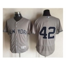 New York Yankees #42 Mariano Rivera Grey Flexbase Authentic Collection Stitched Baseball Jersey