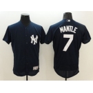 New York Yankees #7 Mickey Mantle Navy Blue Flexbase Authentic Collection Stitched Baseball Jersey