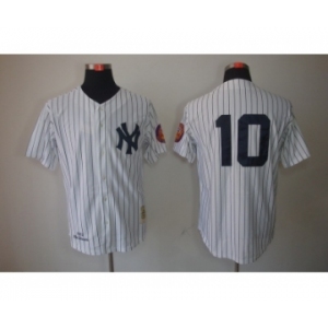 mlb jerseys new york yankees #10 1952m&n white[black stripe]