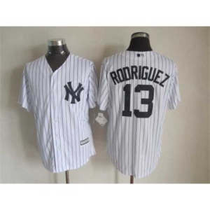 mlb jerseys new york yankees #13 rodriguez white-1(black strip)