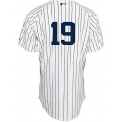 mlb jerseys new york yankees #19 white(black strip)