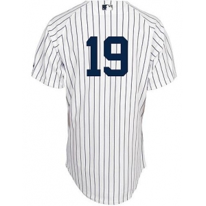 mlb jerseys new york yankees #19 white(black strip)