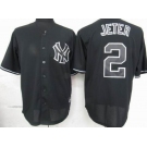 mlb jerseys new york yankees #2 jeter black fashion