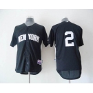 mlb jerseys new york yankees #2 jeter black[2011 road cool base BP]W