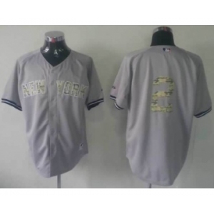 mlb jerseys new york yankees #2 jeter grey[number camo]