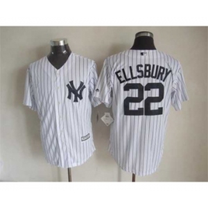 mlb jerseys new york yankees #22 ellsbury white-1(black strip)[ellsbury]