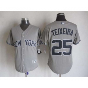 mlb jerseys new york yankees #25 teixeira grey[2015 new]