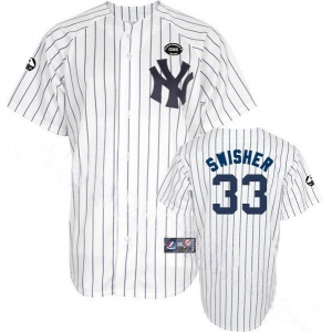 mlb jerseys new york yankees 33# swisher white(gms the boss)