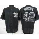 mlb jerseys new york yankees #42 rivera black fashion