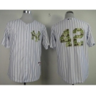 mlb jerseys new york yankees #42 rivera white[number camo][black stripe]