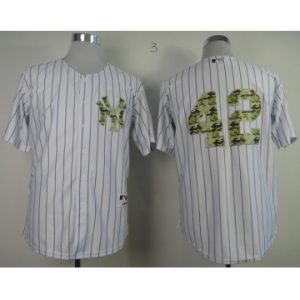 mlb jerseys new york yankees #42 rivera white[number camo][black stripe]