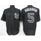 mlb jerseys new york yankees #5 dimaggio black fashion