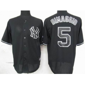 mlb jerseys new york yankees #5 dimaggio black fashion