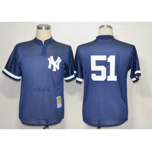 mlb jerseys new york yankees #51 bernie williams m&n blue 1995