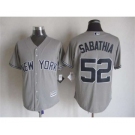 mlb jerseys new york yankees #52 sabathia grey[2015 new]