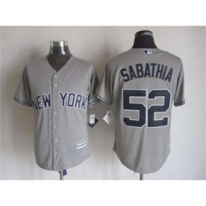 mlb jerseys new york yankees #52 sabathia grey[2015 new]