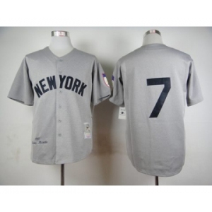 mlb jerseys new york yankees #7 mantle grey[m&n 1951]