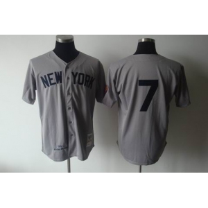 mlb jerseys new york yankees #7 mantle m&n grey 1952