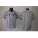 mlb jerseys new york yankees blank grey[gms]