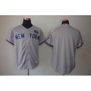 mlb jerseys new york yankees blank grey[gms]