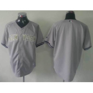 mlb jerseys new york yankees blank grey[number camo]