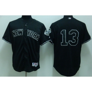 mlb new york yankees #13 rodriguez black(2009 logo)