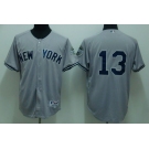 mlb new york yankees #13 rodriguez grey(2009 logo)