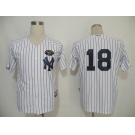 mlb new york yankees #18 Pinstripe white(black strip)[gms]