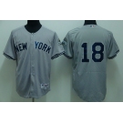 mlb new york yankees #18 damon grey(2009 logo)