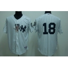 mlb new york yankees #18 damon white(2009 logo)