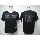 mlb new york yankees #18 pinstripe black 2010