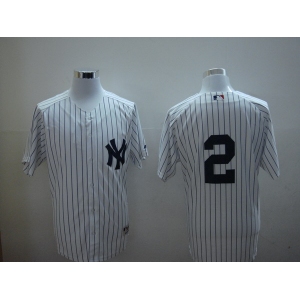 mlb new york yankees #2 jeter white(2010)