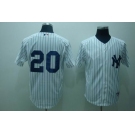 mlb new york yankees #20 posada white 2010