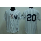 mlb new york yankees #20 posada white(2009 logo)