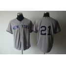 mlb new york yankees #21 grey