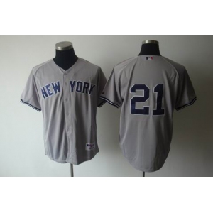 mlb new york yankees #21 grey