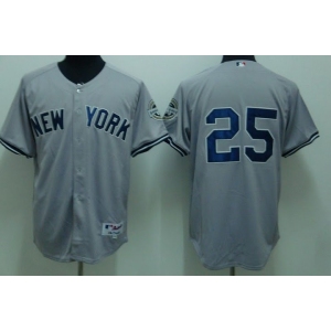 mlb new york yankees #25 teixeira grey(2009 logo)