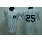 mlb new york yankees #25 teixeira white(2009 logo)