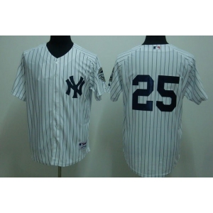 mlb new york yankees #25 teixeira white(2009 logo)