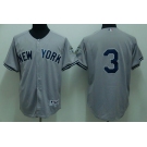 mlb new york yankees #3 ruth grey(2009 logo)