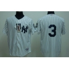 mlb new york yankees #3 ruth white(2009 logo)