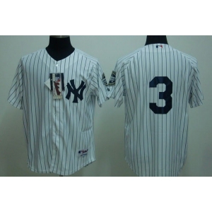 mlb new york yankees #3 ruth white(2009 logo)