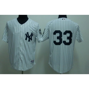 mlb new york yankees #33 swisher white(2009 logo)